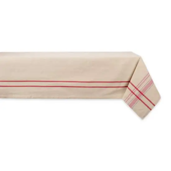DII&reg; Red French Stripe Tablecloth 60x120 {1}
