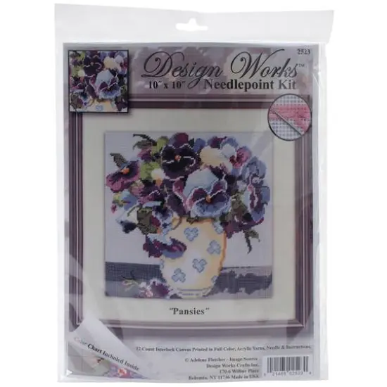 Design Works&trade; Pansies Needlepoint Kit {1}