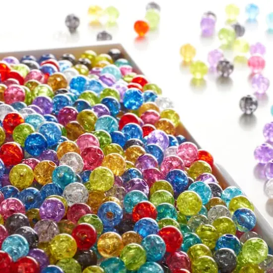 Multicolor Crackle Acrylic Round Beads, 7.5mm by Bead Landing&trade; {3}