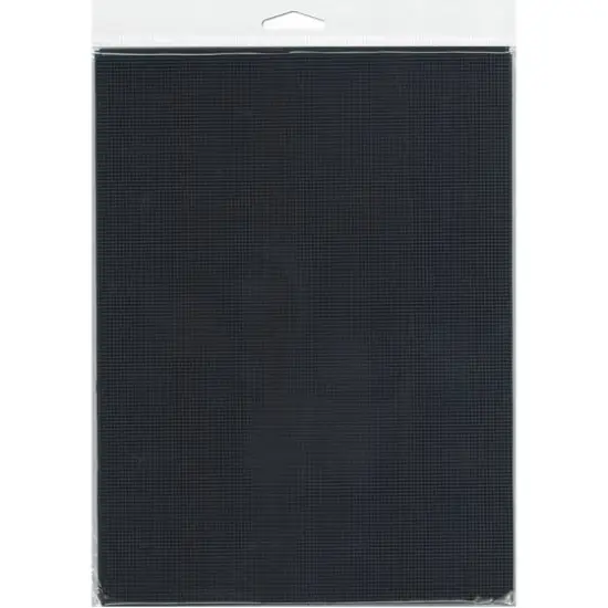 Essentials by Leisure Arts 8.25" x 11" 14-Count Plastic Canvas, 6ct. Black {1}