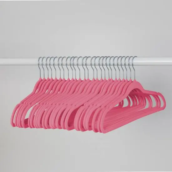 Honey Can Do Pink Slim-Profile Non-Slip Velvet Hangers, 35ct. {8}