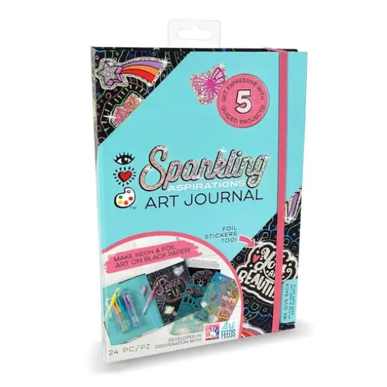 Bright Stripes Sparkling Aspirations Art Journal {1}