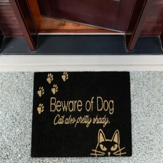 DII&reg; Beware Of The Cat & Dog Doormat {6}