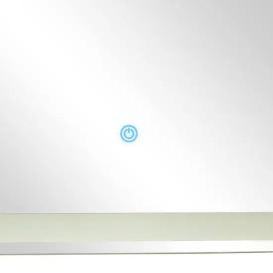 Clear Glass Modern LED Mirror, 39" x 1" x 30" {6}