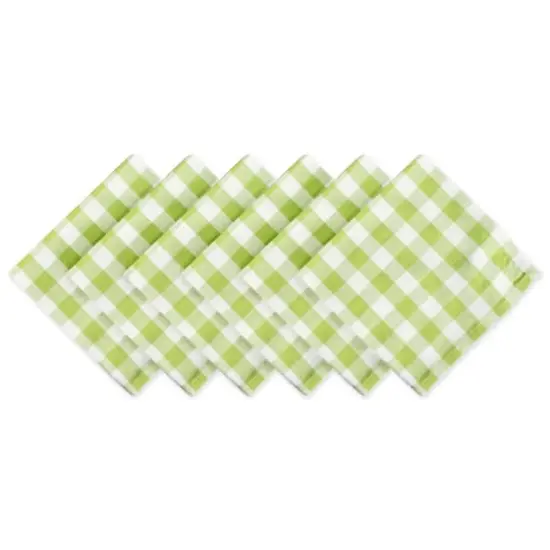 DII&reg; Green Apple & White Check Cloth Dinner Napkins, 6ct. {1}