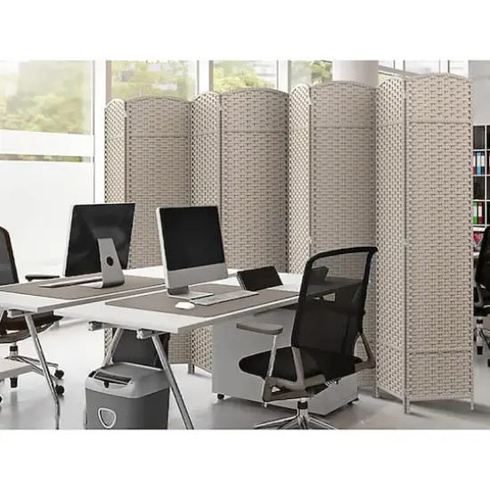 Sorbus Folding Divider Panel Beige {3}