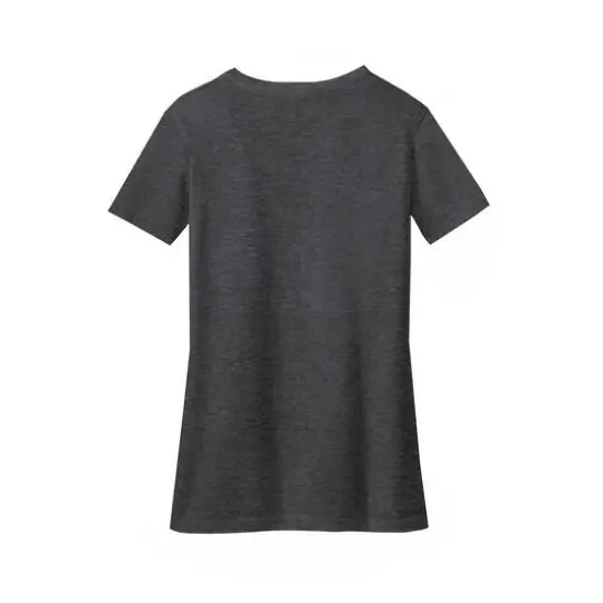 District® Women's Perfect Blend® V-Neck T-Shirt Heathered Charcoal {5}