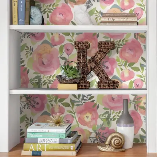 NuWallpaper Peachy Keen Pink Peel & Stick Wallpaper {7}