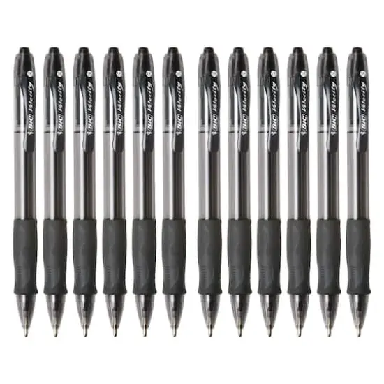 BIC&reg; Glide&trade; Bold Black 1.6mm Retractable Ball Point Pen, 12ct. {3}
