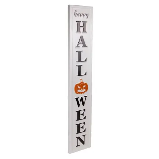 31.5" Metal Happy Halloween Wall Sign {4}