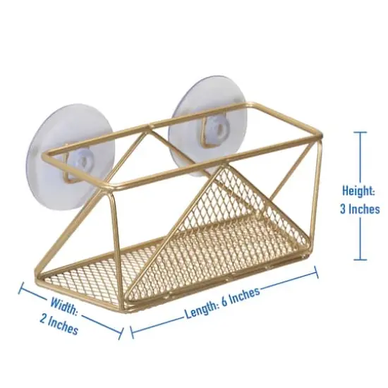 Kitchen Details 6" Geode Sponge Holder Satin Gold {5}