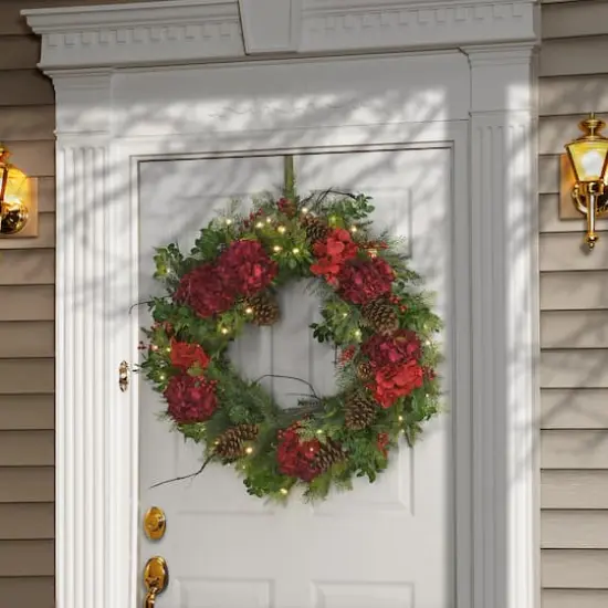 30" Warm White LED Decorated Vienna Waltz Wreath {3}