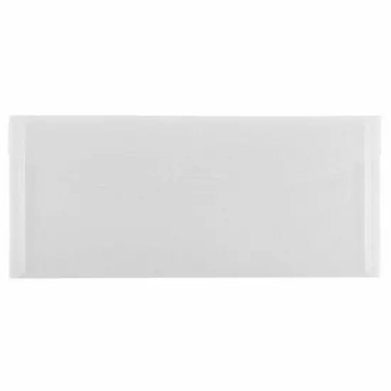 JAM Paper 4.25" x 9.75" Flap and Tuck #10 Plastic Envelopes, 24ct. Clear {1}