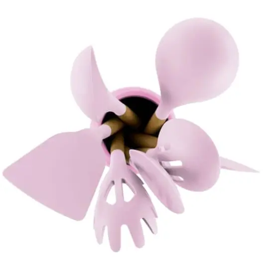MegaChef Pink Silicone & Wood Cooking Utensils Set, 9ct. {6}