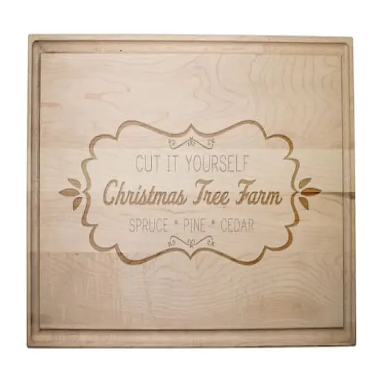 17" Cut it Yourself Christmas Tree Farm Maple Cutting Board {1}
