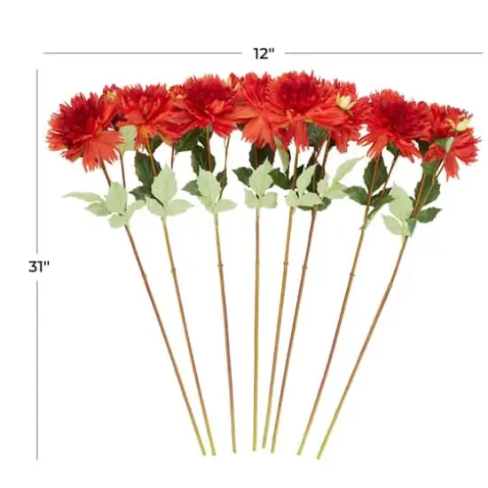 31" Red Dahlia Artificial Flower Stem, 8ct. {8}