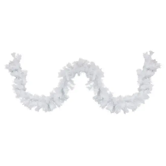 9ft. Icy White Iridescent Spruce Christmas Garland {1}