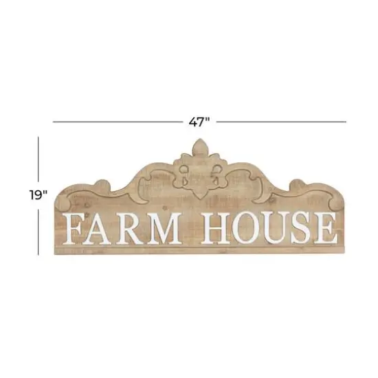 Brown Wood Farmhouse Wall Decor 19" x 47" x 1" {8}