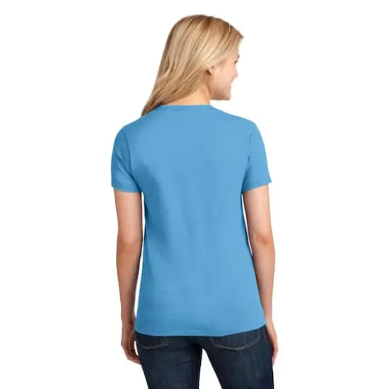 Port & Company® Colors Core Cotton Ladies T-Shirt Aquatic Blue {6}