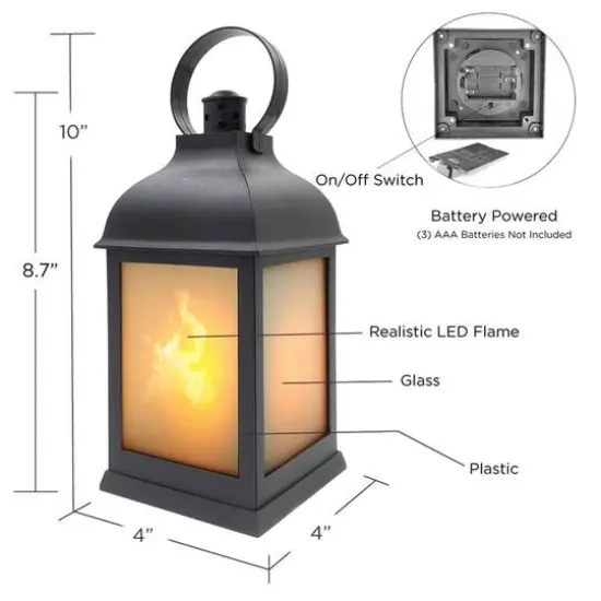Kate Aspen&reg; Marrakesh LED Vintage Decorative Black Lantern, 2ct. {7}