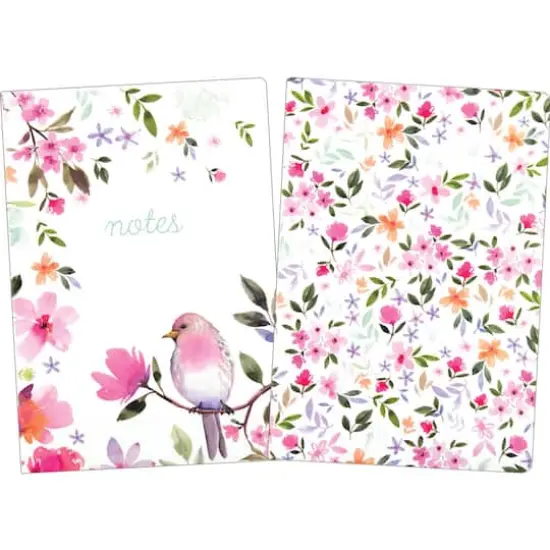 JAM Paper Wildflower Dreams Lightweight Hardcover Notebook with Elastic Band, 2ct. {1}