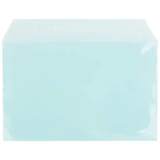 JAM Paper 5.43" X 8.62" Self Adhesive Closure Cello Sleeves, 100ct. Aqua {5}