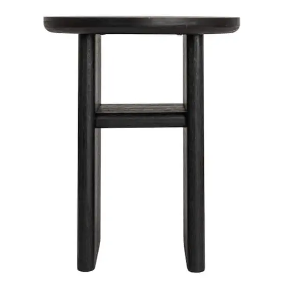 Hello Honey&reg; Black Sturdy Fir Wood Side Table {3}