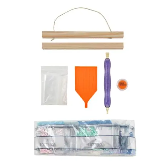 8" x 10" Neon Pumpkin Diamond Art Kit with Magnetic Frame by Make Market® {4}