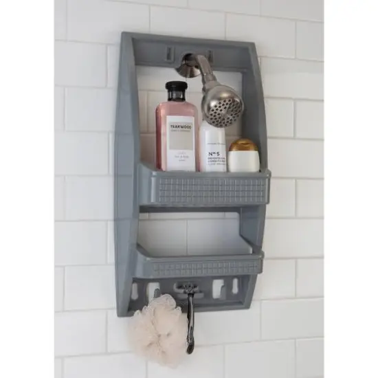 Bath Bliss Gray Multi Hanging Option Shower Caddy {5}