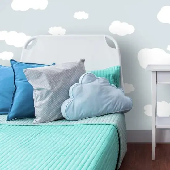 RoomMates White Clouds Peel & Stick Wall Decals {5}