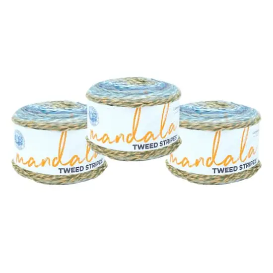 3 Pack Lion Brand&reg; Mandala&reg; Tweed Stripes Yarn Dragonfly {1}
