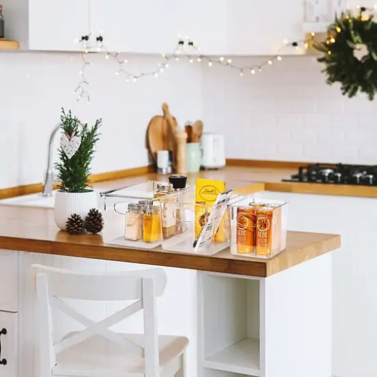 Sorbus Small, Medium & Large Clear 3 Bin Set {3}