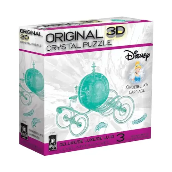 Original 3D Crystal Puzzle&trade; Disney Cinderella's Carriage Aqua 71 Piece Puzzle {3}
