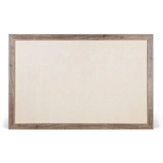  U Brands&trade; 36'' x 24'' Rustic MDF Framed Linen Bulletin Board {1}