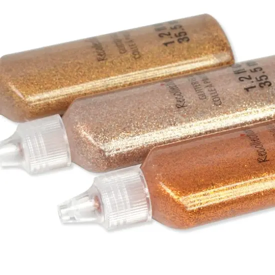 Mixed Glitter Glue, 3ct. by Recollections&trade; Rose Gold {5}