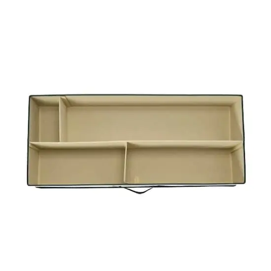 Household Essentials Gift Wrap Storage Box Natural and Green {9}