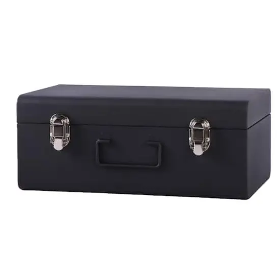 Black Large Metal Storage Box by Artist's Loft&trade; {4}