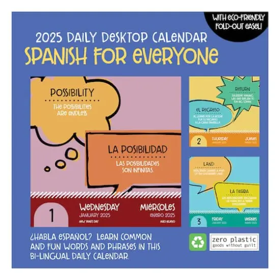 TF Publishing 2025 Spanish Words Daily Desktop Calendar {3}