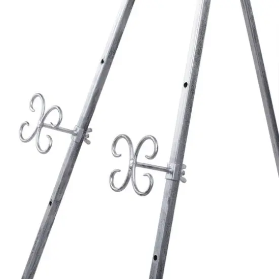 48'' Gray Iron Traditional Easel {9}
