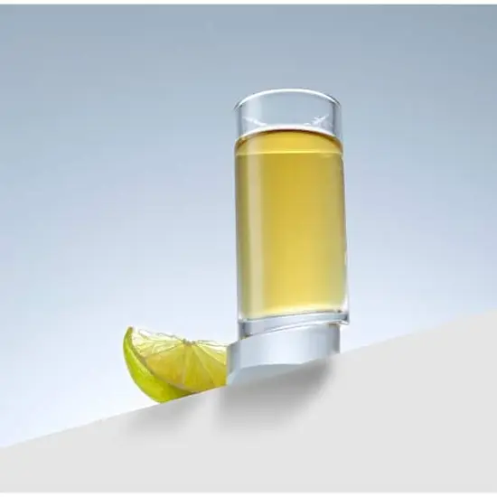 JoyJolt&reg; 1.69oz. Aqua Vitae Round Off Base Shot Glasses, 4ct. {5}