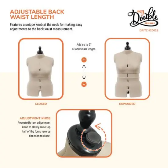 Dritz&reg; My Double Designer Full Figure Dress Form with Adjustable Tri-Pod Stand {7}