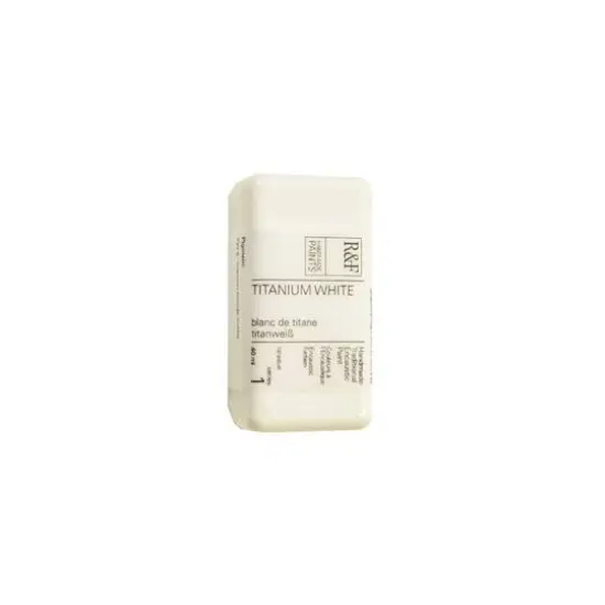 R&F&reg; Encaustic Paint Cake, 40mL Titanium White {1}