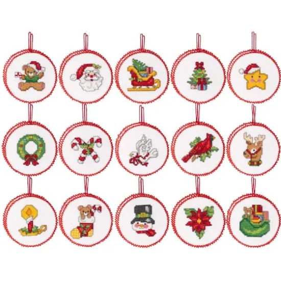 Bucilla&reg; Classic Christmas Ornaments Counted Cross Stitch Kit {1}