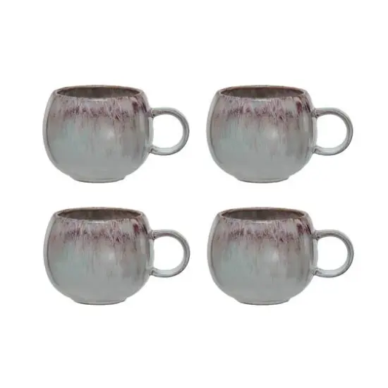 Hello Honey&reg; 3.25" Berry Bliss Reactive Glaze Stoneware Mugs, 4ct. {1}