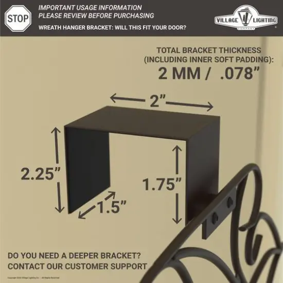 Village Lighting Adjustable Antler Wreath Hanger White {13}