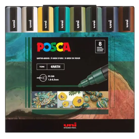 POSCA PC-5M Earth Tone Paint Marker Set {1}