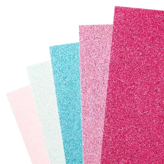 Pinks & Blues Glitter 4.5" x 7" Cardstock Paper by Recollections&trade;, 48 Sheets {4}