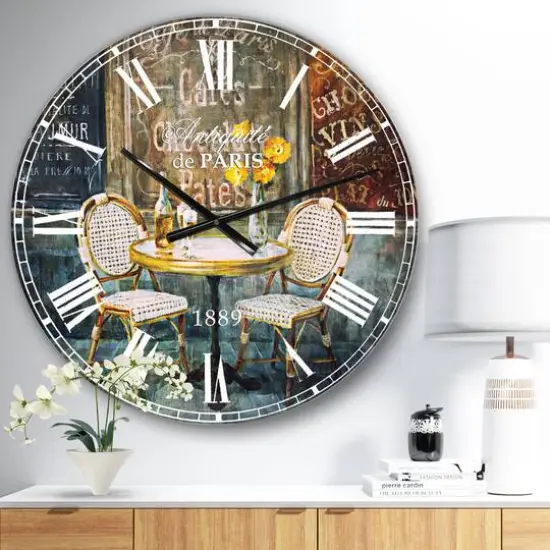 Designart 'French Cafe Traditional Wall Clock {3}