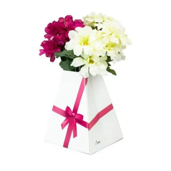 JAM Paper Pop-Up Vase Boxes, 3ct. Pink Ribbon {1}