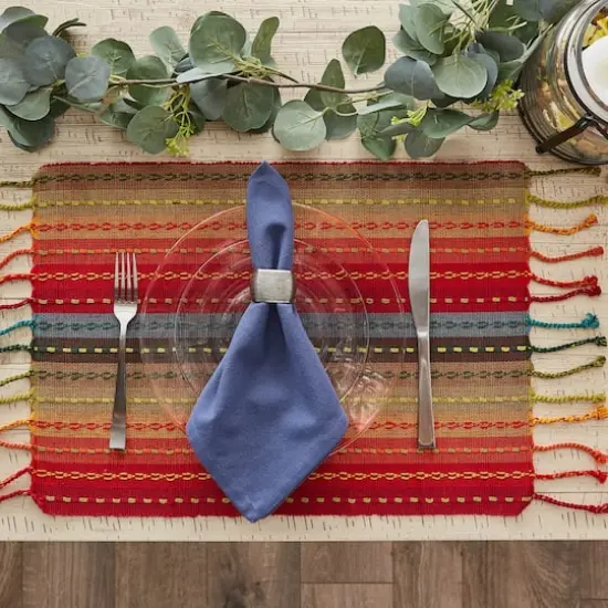DII&reg; Spice Tonal Stripe With Fringe Placemats, 6ct. {4}